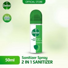 Dettol 2-in-1 Hand Sanitiser Spray 50ml