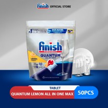 Finish Quantum Lemon Power Ball Dishwasher Cleaning Tablets 50 Pcs