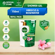Dettol Activ Botany Shower Gel Body Wash Refill 750ml Hibiscus & Rosewater