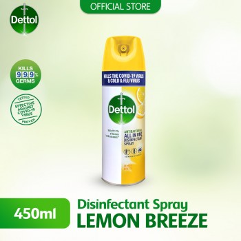 Dettol Disinfectant Spray 450ml Lemon Breeze 