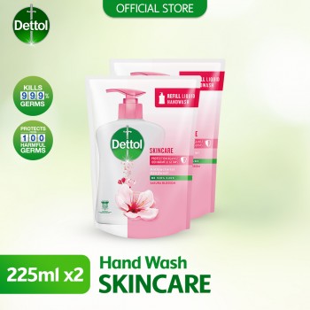 Dettol Hand Wash Skincare Refill Pouch Twin Pack 2x225ml