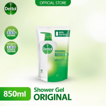 Dettol Shower Gel/Antibacterial Body Wash 850ml Refill Pouch Original