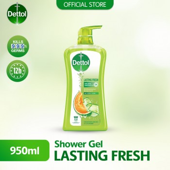Dettol Shower Gel/Antibacterial Body Wash 950ml Lasting Fresh