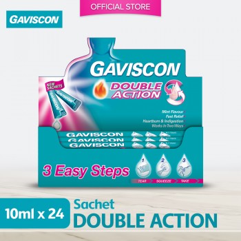Gaviscon Double Action Liquid Sachet 10ML x 24unit