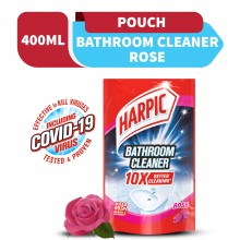 Harpic Bathroom Cleaner Rose Refill Pouch 400ml