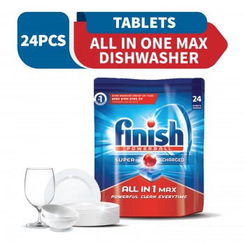 Finish All-in-one Max Power Ball Dishwasher Cleaning Tablets 24 pieces