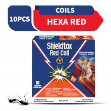 Shieldtox Red Coil Mosquito Coil 10 pieces