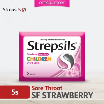 Strepsils Strawberry Sugar Free Lozenges 5s